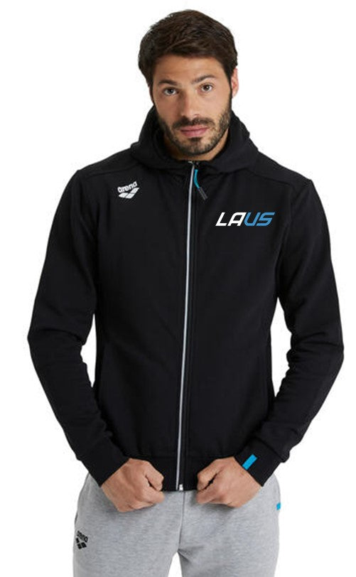 LAUS / Unisex Arenan vetoketjuhuppari seuran logoilla, musta