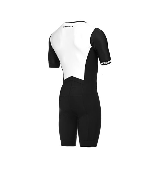 HEAD vetoketjullinen unisex AERO Triathlonasu (mustavalkoinen)