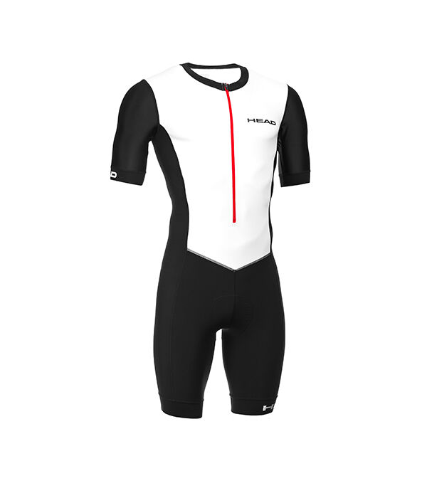 HEAD vetoketjullinen unisex AERO Triathlonasu (mustavalkoinen)